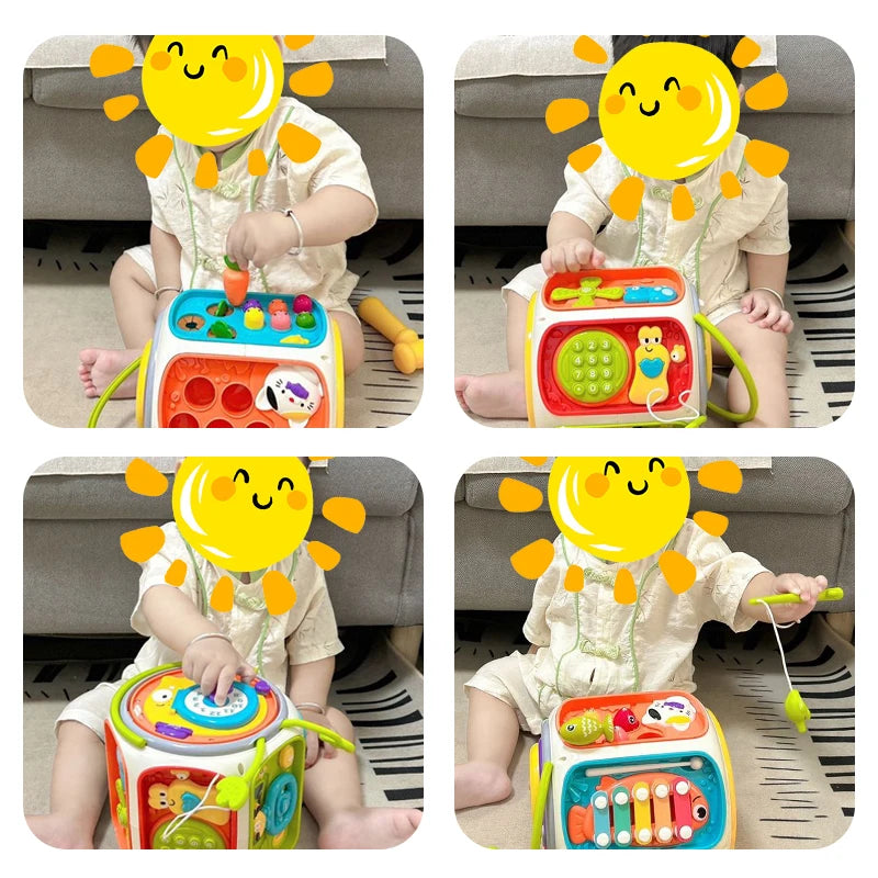 Jouets sensoriels Montessori pour enfants, jeux de développement cognitif avec tri des couleurs et activités d'apprentissage des formes, cadeaux de 3 ans