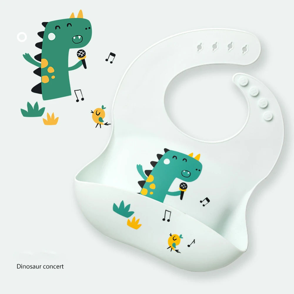 Bavoir imperméable en Silicone souple pour bébé, écharpe d'été, imprimé cerise mignon, bavoirs réglables, tissus à roter, tabliers d'alimentation pour bébé, manger pour enfants