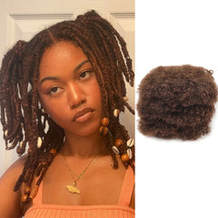 Extensions de cheveux afro crépus en vrac, 100% cheveux humains, tresses sales reggae, cheveux brésiliens naturels au crochet, dreadlocks, 4 #