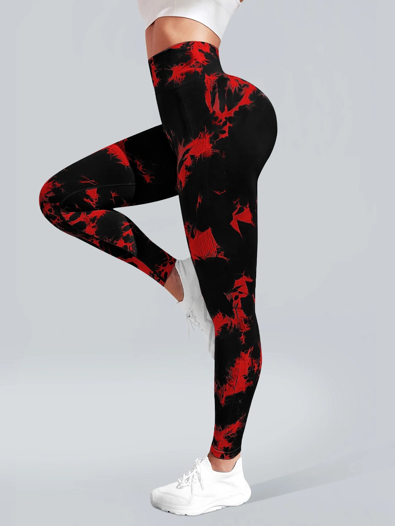 Pantalon de Yoga sans couture pour femmes, teinture par nouage, taille haute, doux et confortable, vêtements de sport, Leggings d'entraînement, collants