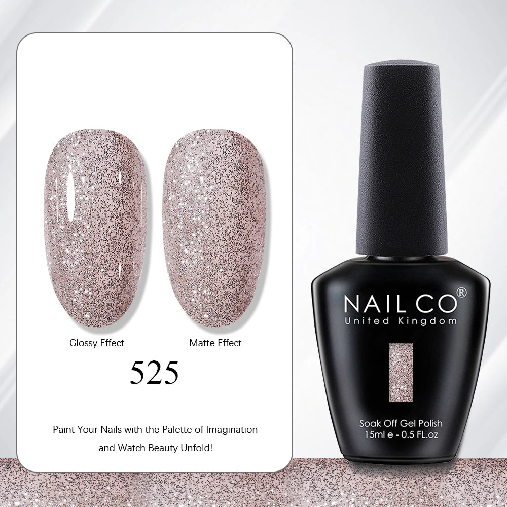 NAILCO 15ml Vernis à ongles Gel Vernis Semi Permanent UV Gel Vernis manucure Vernis Nail Art Nude Gel Poliish