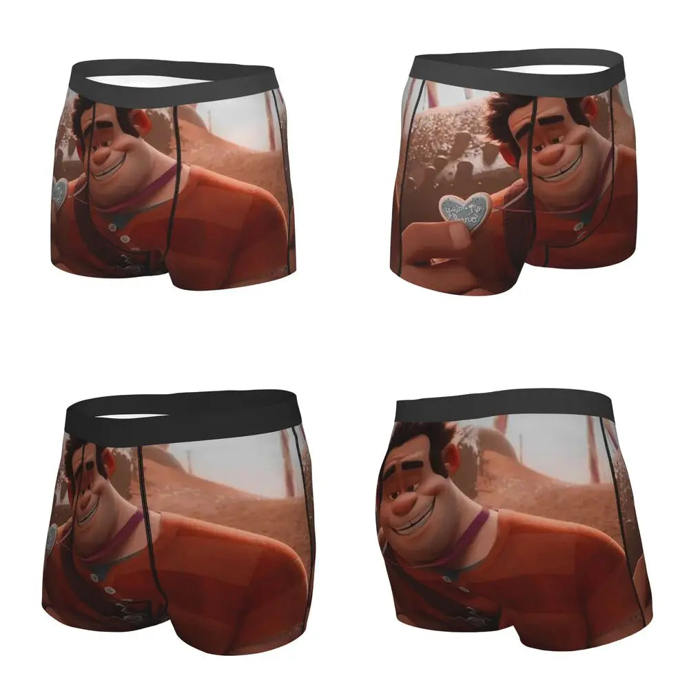 Wreck-It Ralph Men's Boxer Briefs, Breathable Underwear for Men, Boyfriend Gift