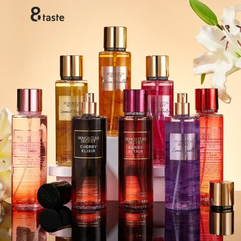 Sexuellement secret pour femme, parfum de fruits, brumisateur, breloque longue durée, parfum en porcelaine, vaporisateur pour le corps, désodorisant, 250ml