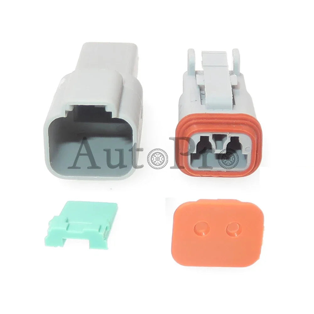 1 ensemble 2 trous Auto pièces AT06-2S AT04-2P DT04-2P DT06-2S AC assemblage voiture étanche câblage connecteur Auto étanche prise