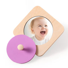 Kit de jeu Montessori Mirror Peekaboo Knob Puzzle Medium Spinning Drum Ball Toys, Tout-petits de 6 à 12 mois