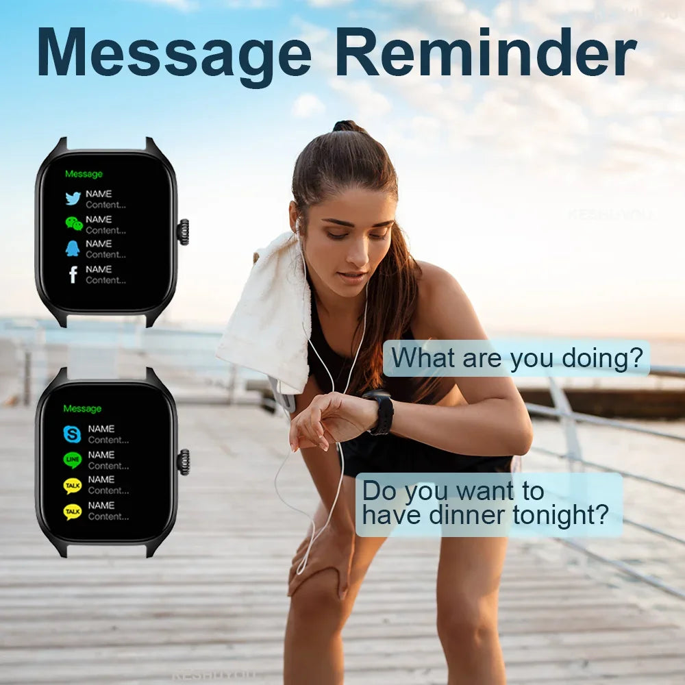 H9 montre intelligente hommes femmes cadeaux 2.01 ''écran tactile complet Sport Fitness Tracker Smartwatch BT appel montre-bracelet numérique 5 pièces