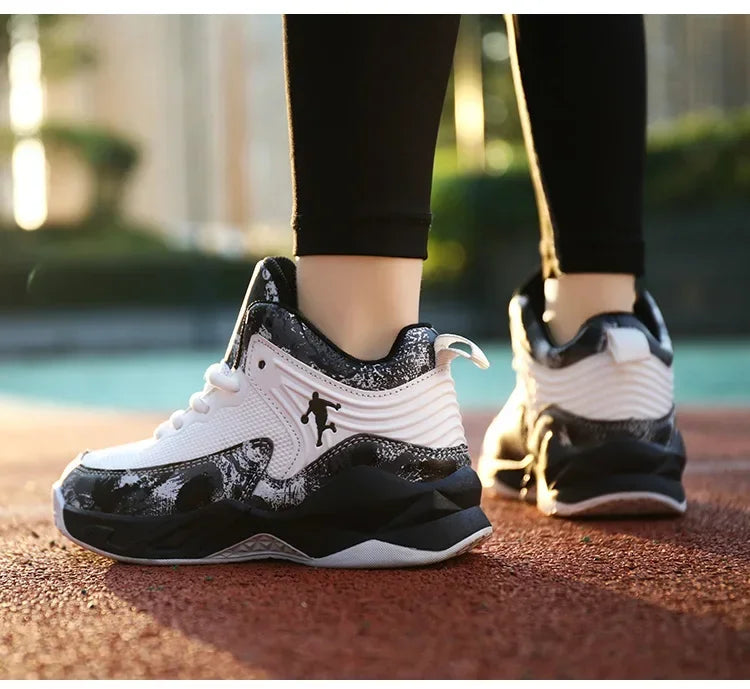 2025 chaussures de Basket-ball pour enfants baskets nouveaux garçons marque semelle épaisse antidérapant enfants chaussures de sport enfant garçon Basket formateur chaussures