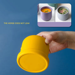 Boîte à déjeuner de 250ML pour enfants, récipient à salade, boîte à déjeuner antiadhésive en Silicone avec couvercle, boîte à Bento réutilisable, moule à glaçons