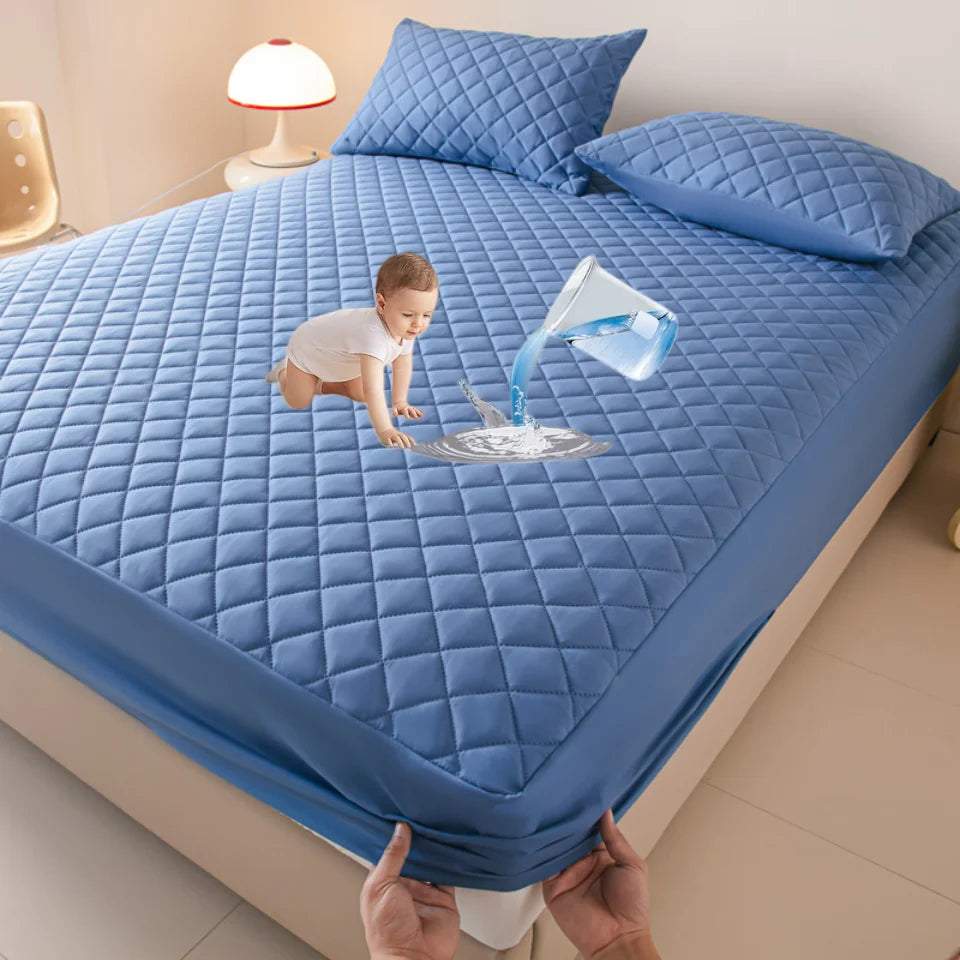 Housse de matelas imperméable, Anti-acariens, douce, confortable, respirante, drap-housse non inclus, taie d'oreiller