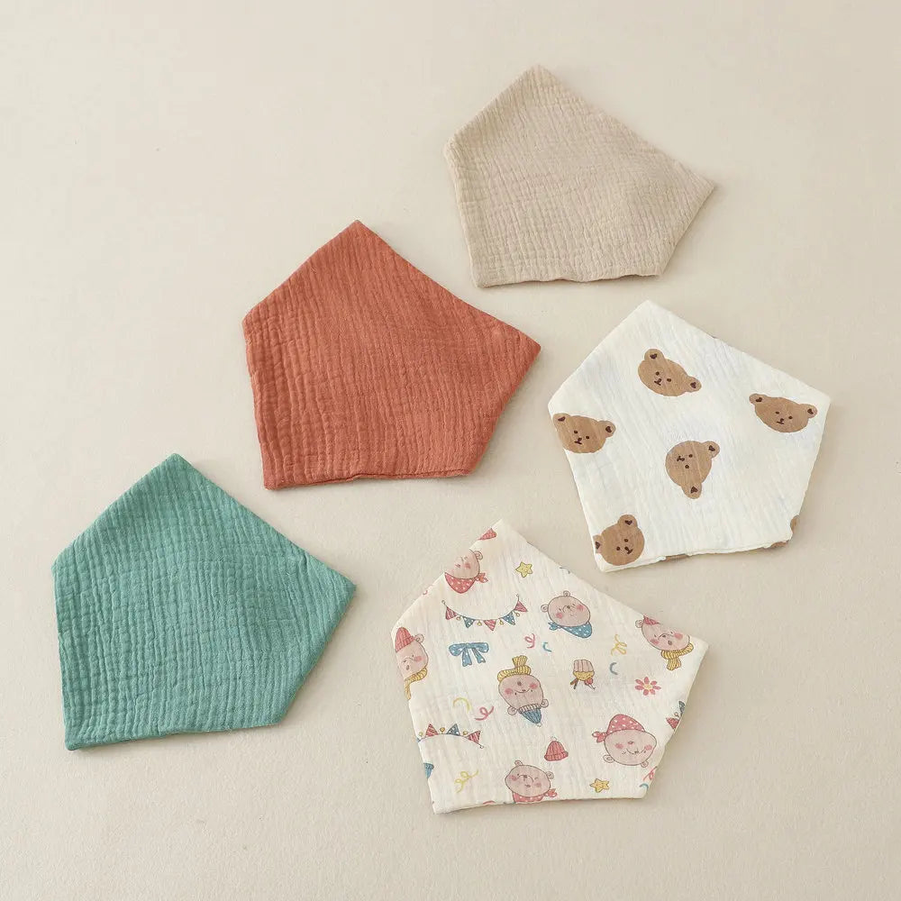 Bavoirs en mousseline de coton pour bébé |   Bavoir bandana pour tout-petits |   Tablier lavable en mousseline de gaze absorbante douce pour bébé