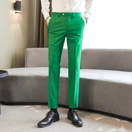 Pantalons formels hommes 2024 nouveau élégant homme bureau travail pantalon décontracté élastique coton pantalon hommes 17 couleurs pantalons Hombre