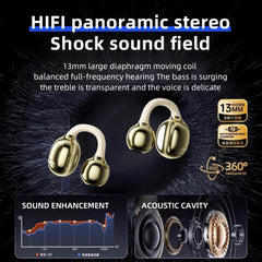 Casque sans fil Fone Bluetooth casque avec micro mains libres suppression du bruit écouteurs Clip oreille musique sport jeu bouchon d'oreille