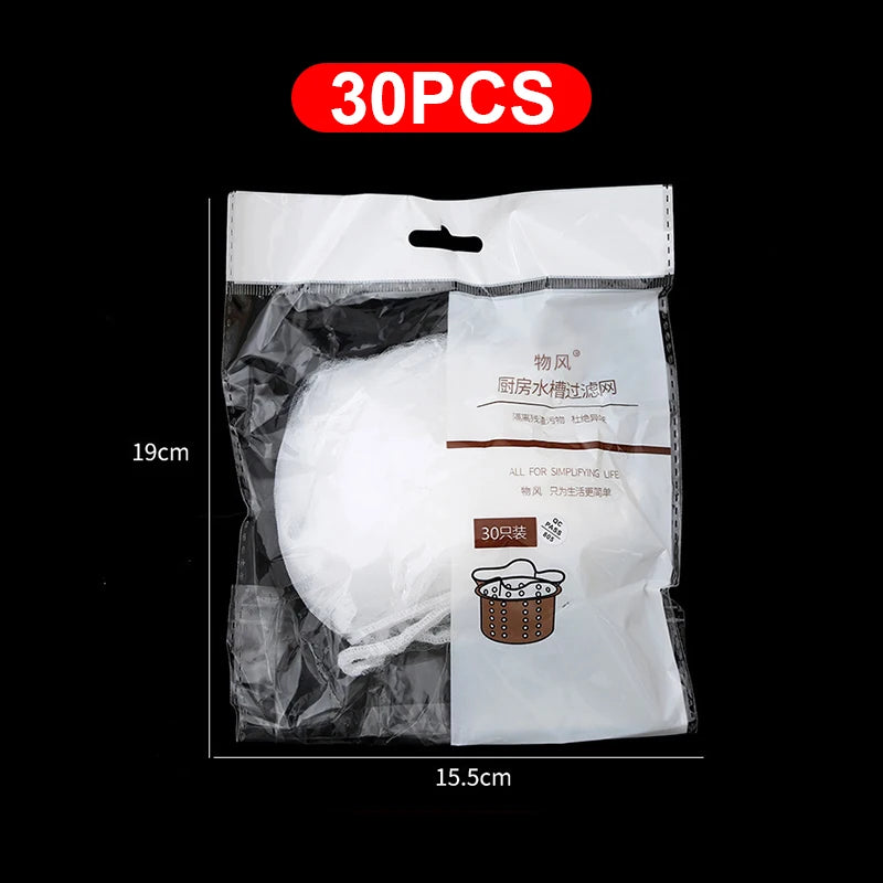 Disposable Sink Strainer Mesh Bags, 200/100/30 Pieces, Kitchen Sink Strainer, Drain Hole, Anti-Clogging Trash Bag, Cleaning Net