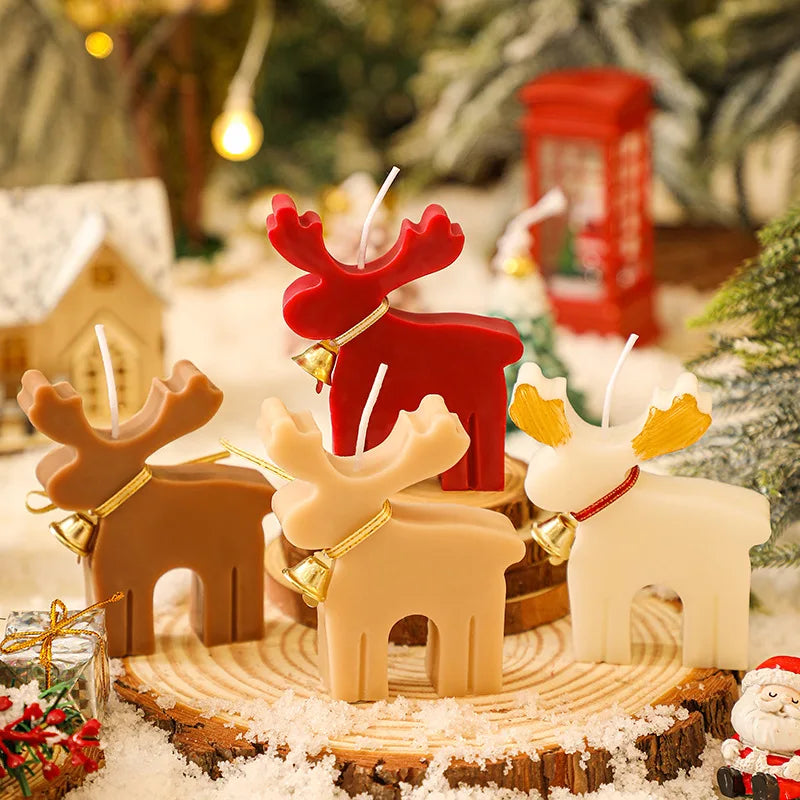 Christmas candles, scented deer candles, home decoration, scented candles, Merry Christmas, giving a festive gift for the home, New Year's