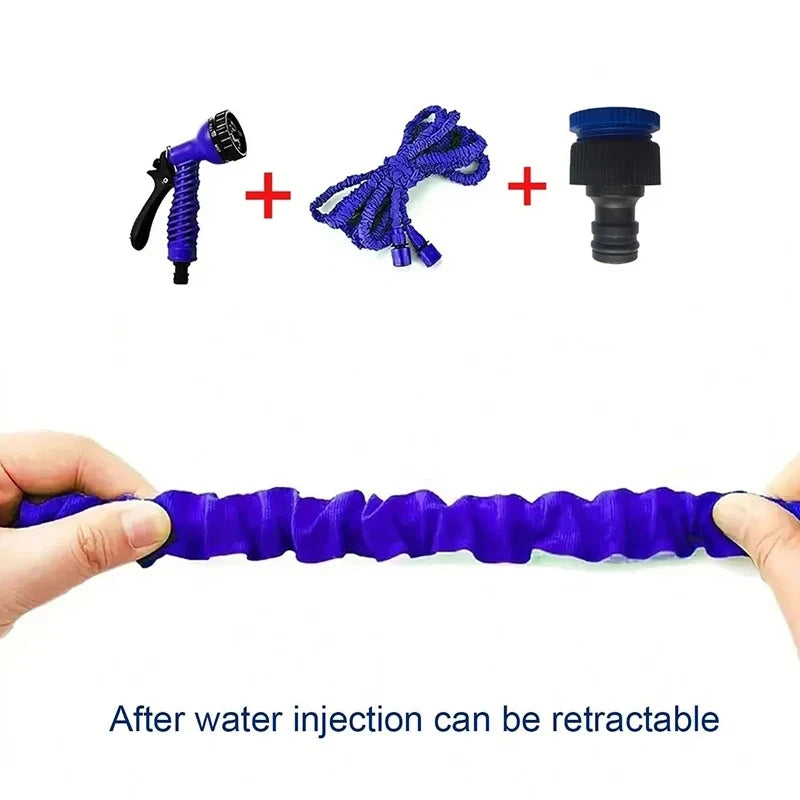 Tuyau magique extensible, lavage de voiture à haute pression, 7 fonctions de pulvérisation d'eau, pistolet à eau, tuyau d'arrosage de jardin domestique