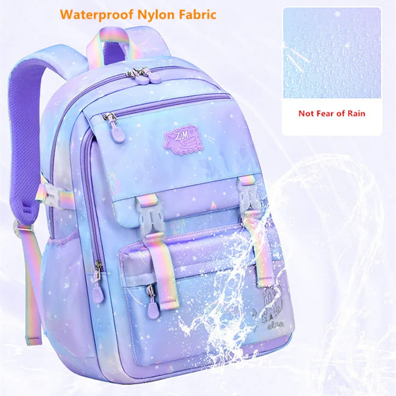 Sac à dos pour enfants pour filles, sacs d'école pour collégiens, sac de livre étanche de grande capacité pour élèves du primaire