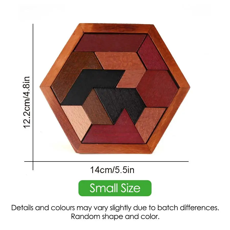 Puzzles en bois, jouets éducatifs pour enfants d'âge préscolaire, planche Tangram, jeu de Test de qi cérébral, jouets Montessori, cadeaux, 1 pièces