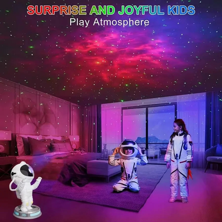 Projecteur d'étoiles pour enfants, veilleuse avec télécommande 360 ° Éclairage de galaxie de nébuleuse d'astronaute de conception réglable pour enfants adultes