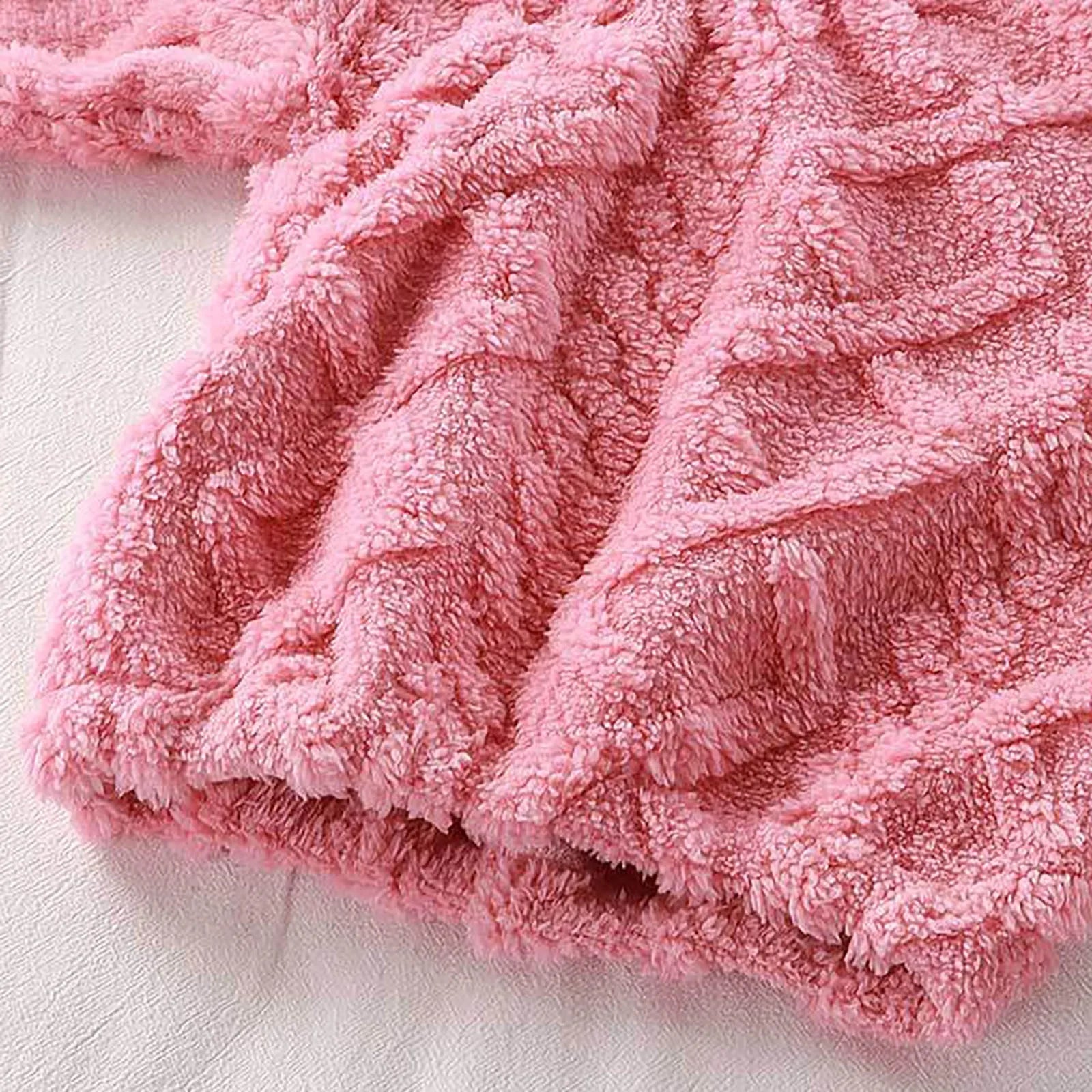 2t filles vêtements flanelle ensemble enfants deux pièces ensemble nouveau fourrure Jacquard ample col rond maison costume enfant en bas âge fille garçon correspondant