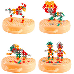 Perceuse électrique pour enfants, boîte à outils, jeux de perçage, Puzzle éducatif, jouet pour garçons, Puzzle à vis Montessori, jouets de jeu de simulation pour enfants