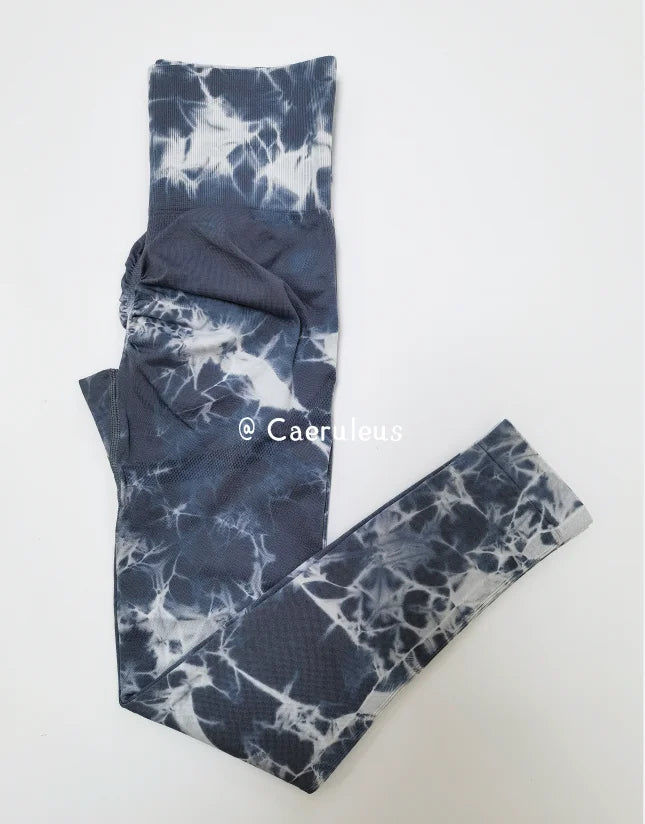 Femmes Tiedye Gym Leggings Sans Couture Mujer Push Up Pantalon Sans Couture Scrunch Sport Fitness Taille Haute Entraînement Yoga Leggins Livraison Directe
