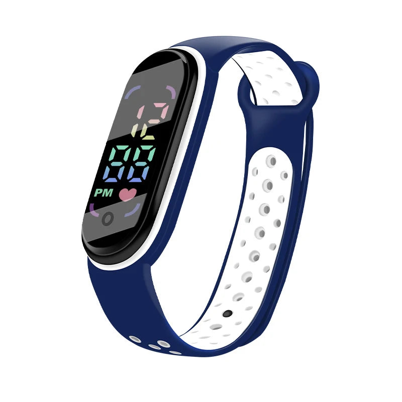 Montres numériques LED pour enfants, montre-bracelet en silicone pour garçons et filles, horloge de sport étanche, luxe, nouveau