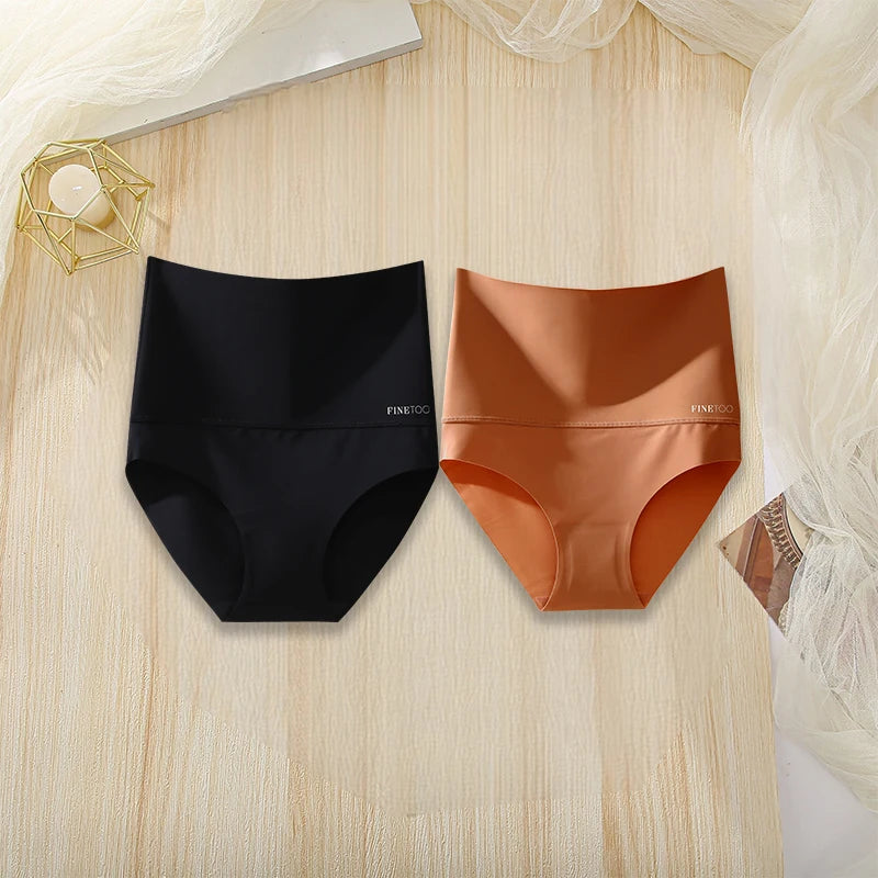 2 pièces/ensemble culottes taille haute femmes corps sous-vêtements amincissants respirant slips confortables slips solides Lingerie respirante