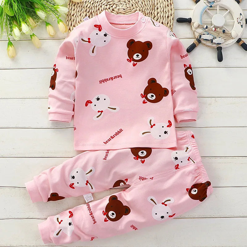 Vêtements pour enfants ensembles pour enfants vêtements pour enfants garçons filles coton dessin animé automne hiver vêtements pantalons vêtements de nuit sous-vêtements
