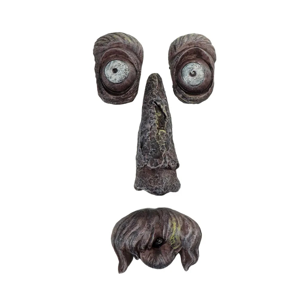 Décor de jardin enchanteur en résine avec visage d'arbre, matériaux de décoration, application multi-scènes, fantôme d'écorce, ornement de visage