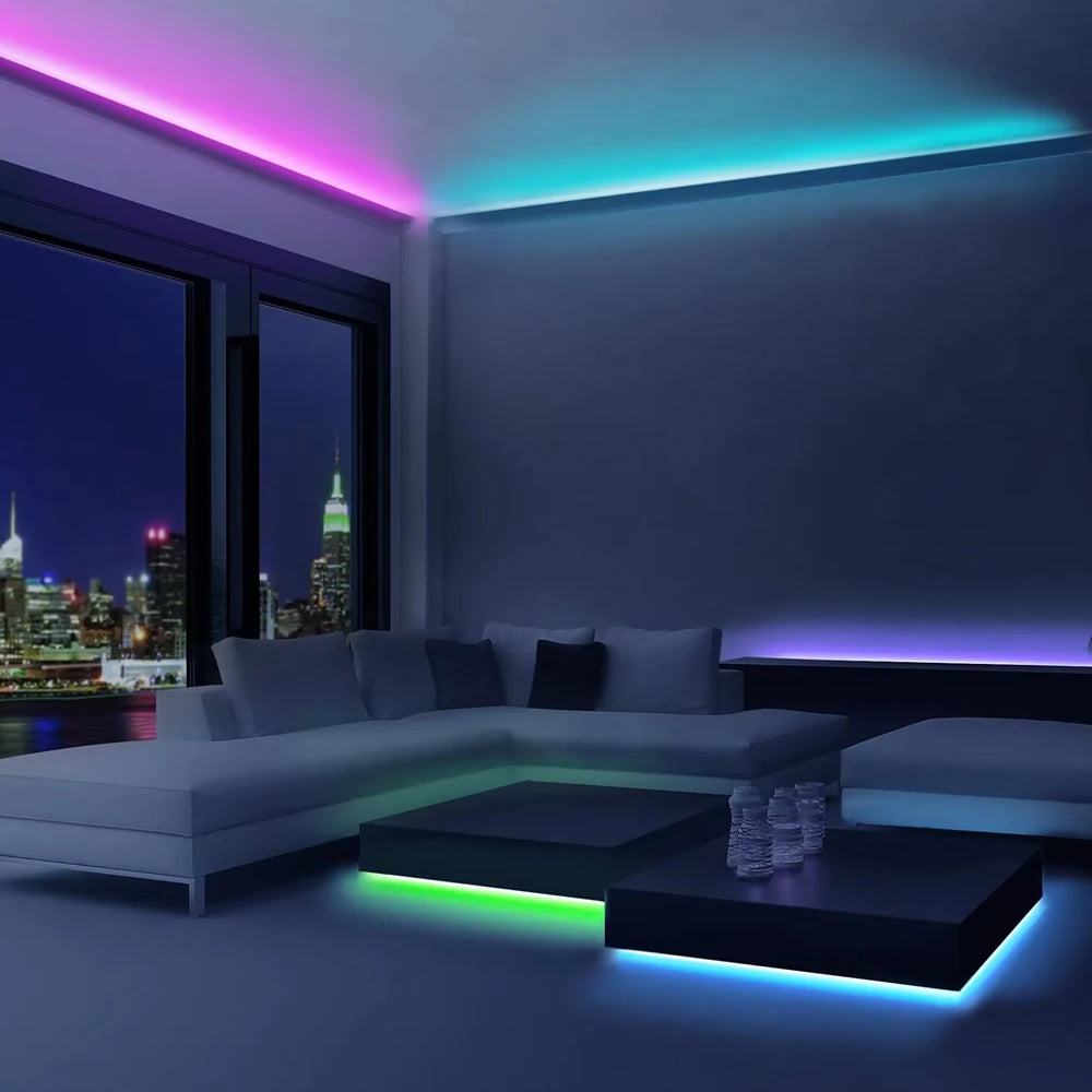 Bande Lumineuse LED RVB avec Contrôle Bluetooth, USB 5V, Rétro-Éclairage TV, Décoration de ix, Mariage