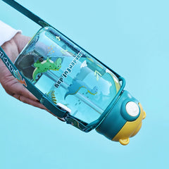 1PC enfants eau Sippy tasse enfants bouteille d'eau avec paille et poignée Portable bouteille à boire tasse enfants