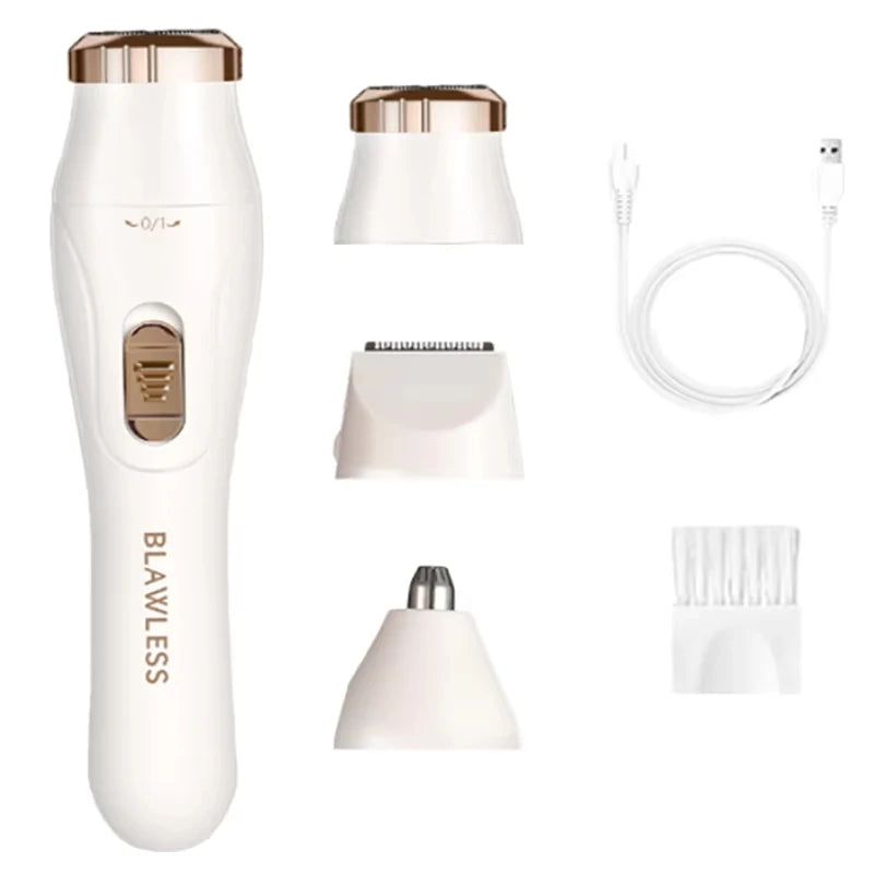 Electric razor for women, feminine razor, bikini trimmer, ladies' body razors, underarm and leg shavers, portable painless epilator