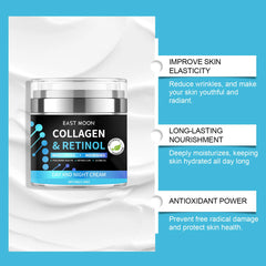 Crème hydratante pour le visage au collagène pour homme, élimine les cernes foncés, aide à éclaircir les pores, améliore le contrôle de l'huile, raffermissant, soins du visage, gratitude