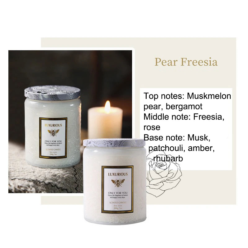 Bougie parfumée en pot de 7 OZ, bougie de soja naturelle, bougies aromatiques de sérénité, bougies parfumées décoratives pour la maison, cadeau pour amis