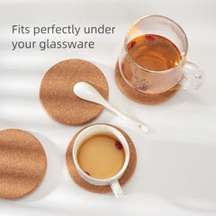 Sous-verres ronds en liège naturel, 10 pièces, tapis en bois, durables, antidérapants, pour thé, café, tasse, porte-boissons, décoration de Table, fournitures pour la maison, bricolage