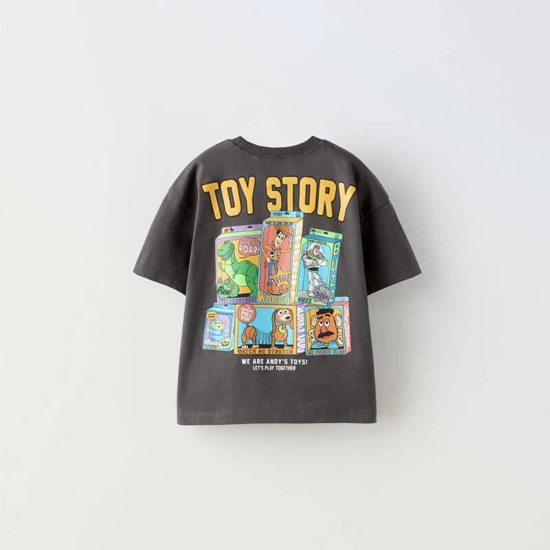 ChimBrand-T-shirt à Manches Courtes et Col Ras du Cou pour Enfant, Vêtement à Motif de Dessin Animé, à la Mode, pour Garçon, pour Été