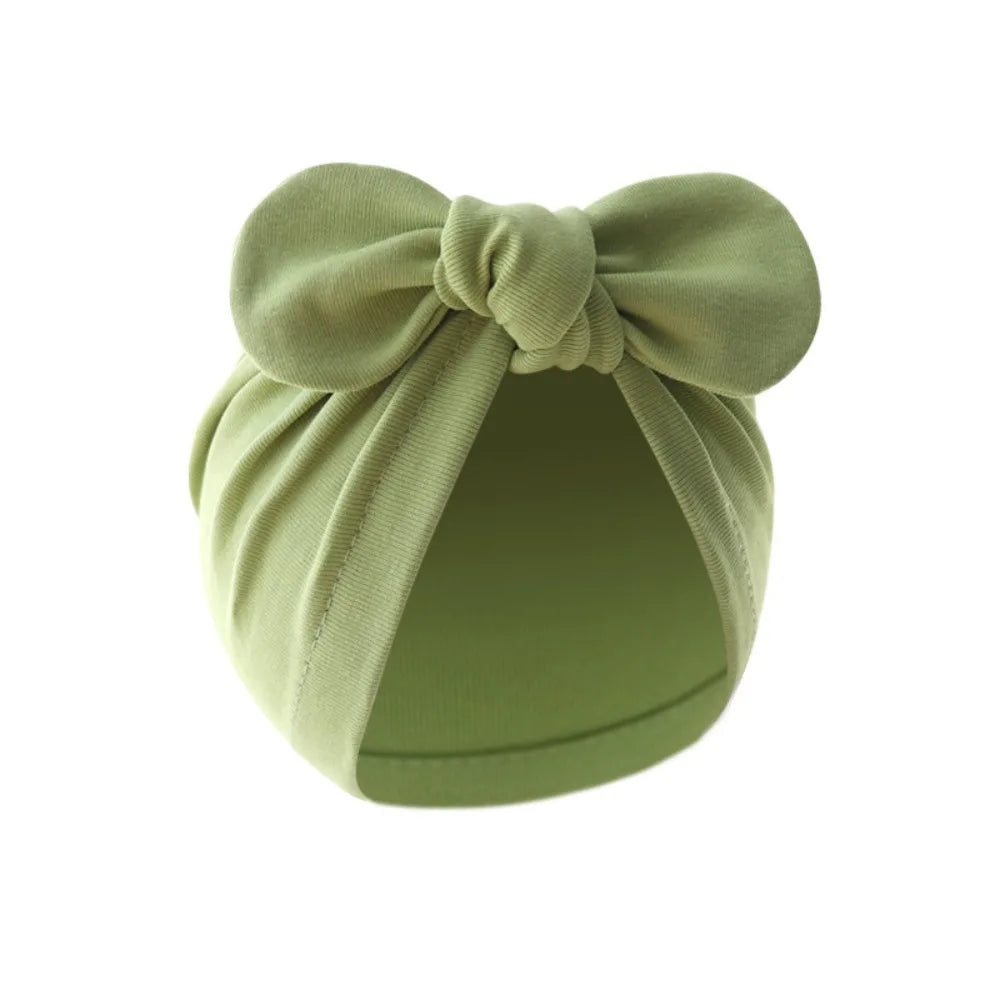 Bébé filles garçons chapeau mignon fleur noeud oreilles de lapin chapeau coton nouveau-né bonnet casquettes pour enfants enfant en bas âge infantile cheveux accessoires