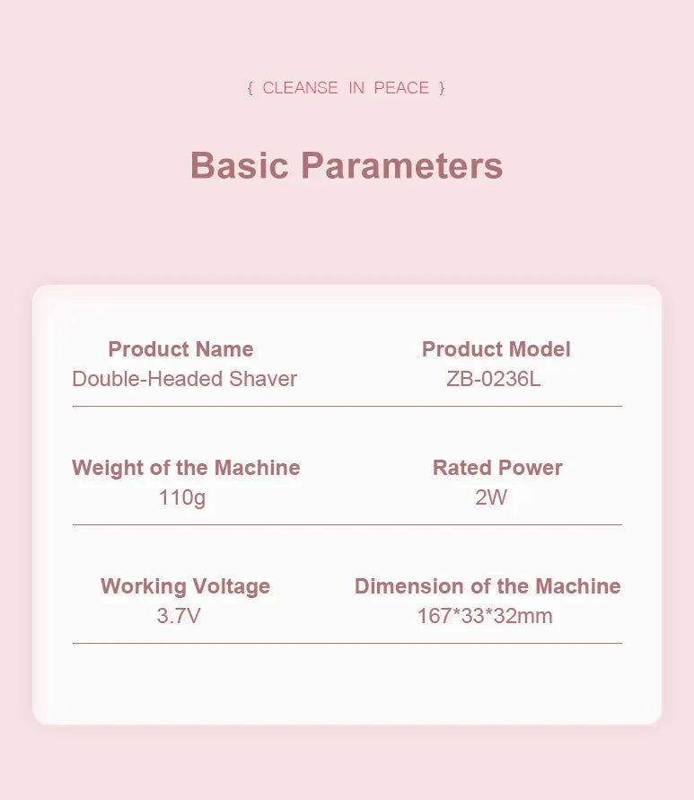 2-in-1 Electric Epilator, Painless Shaver, Bikini Trimmer, Facial Mustache Trimmer, Body Shaver for Women, Facial Epilator