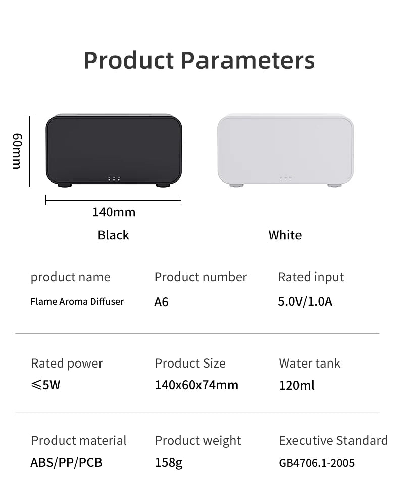 Nouveau Mini diffuseur d'arôme humidificateur d'air ultrasonique fabricant de brume fraîche brumisateur LED huile essentielle flamme lampe Difusor