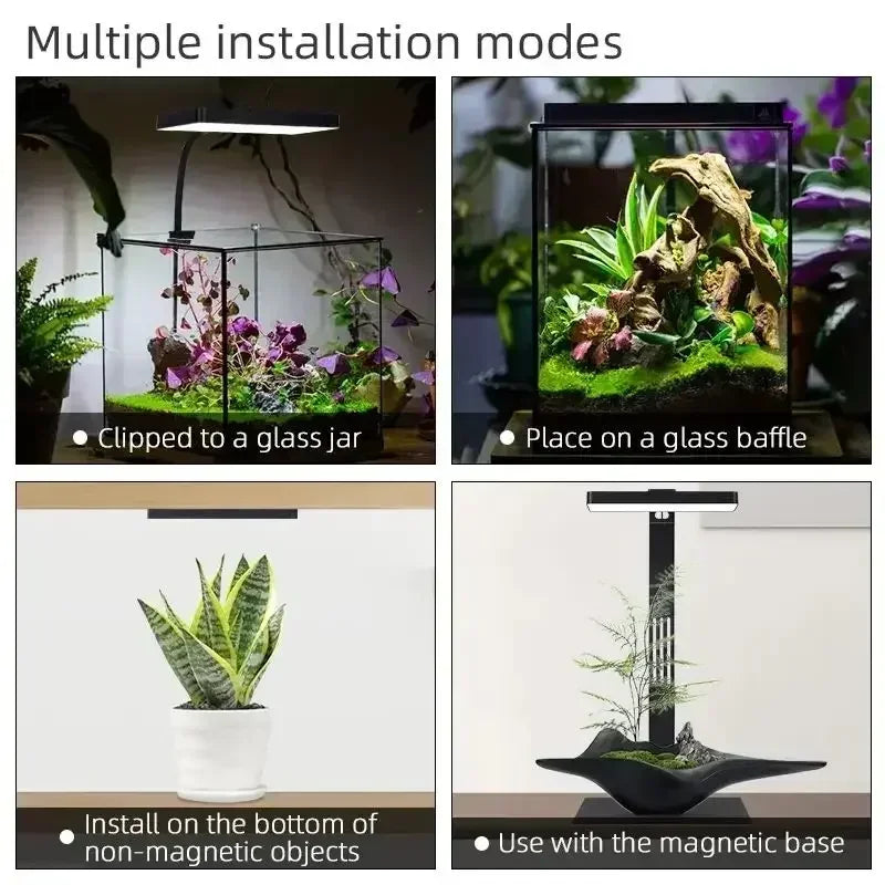 WEEK AQUA Mini 9 Pro USB Nano Aquarium lumière plante grandir spectre complet LED écologie Microlandspaysage lampe