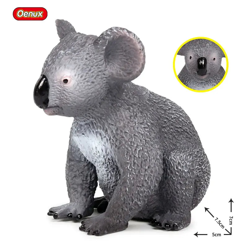 Classic Australian Wild Animals Kangaroos Koala Platypus Tasmanian Devil Echidna Cassowary Model Figurine Toy Child Gift