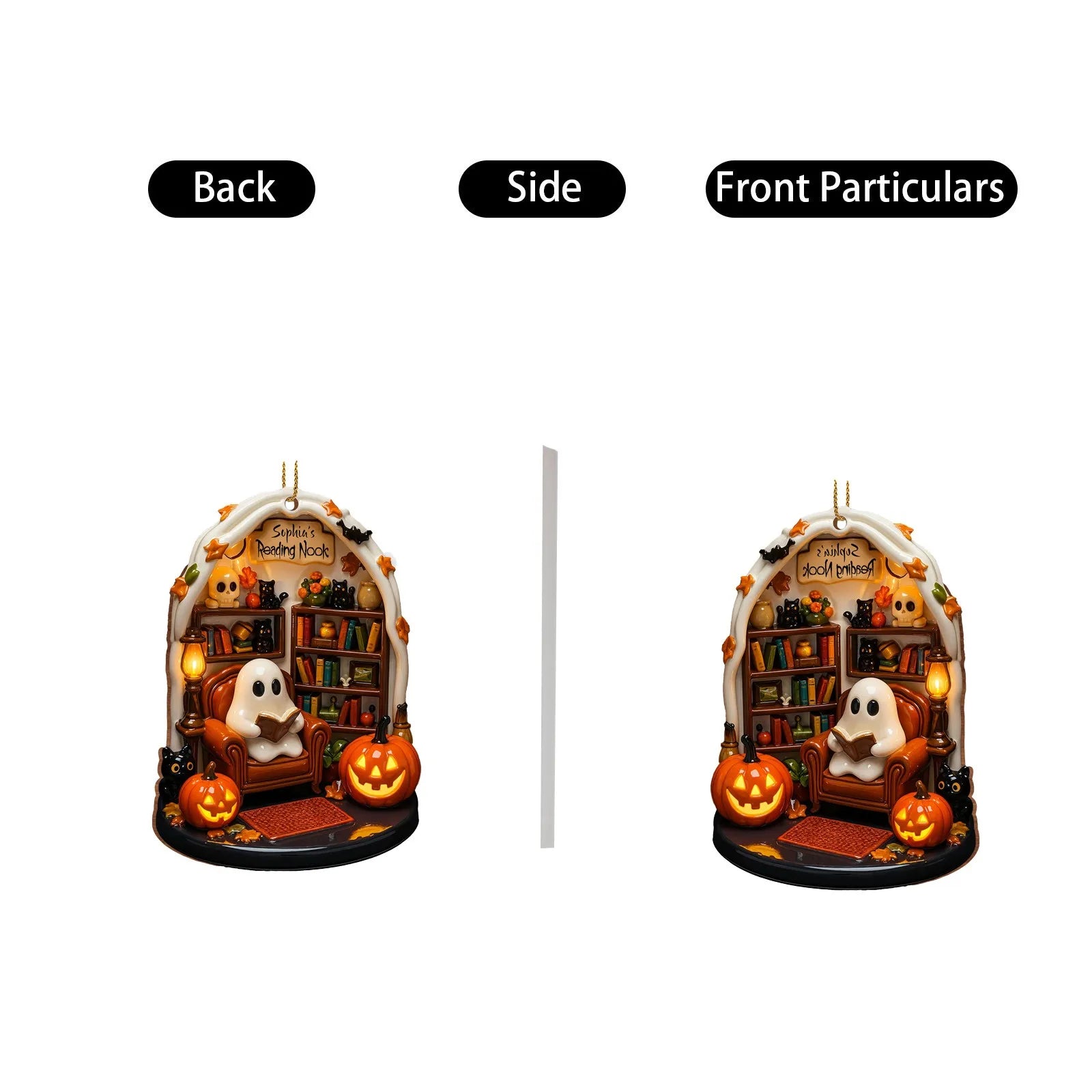 New Halloween Ghost Reading 2D Flat Ornaments Festival Atmosphere Theme Party Decorative Supplies Creative Home Decoration Accessory