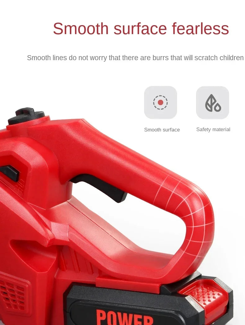 Boîte à outils électrique pour enfants, jouets de simulation, outils de simulation pour bébé, réparation, tondeuse à gazon, scie, sèche-cheveux, outil d'entretien de jouet pour enfant