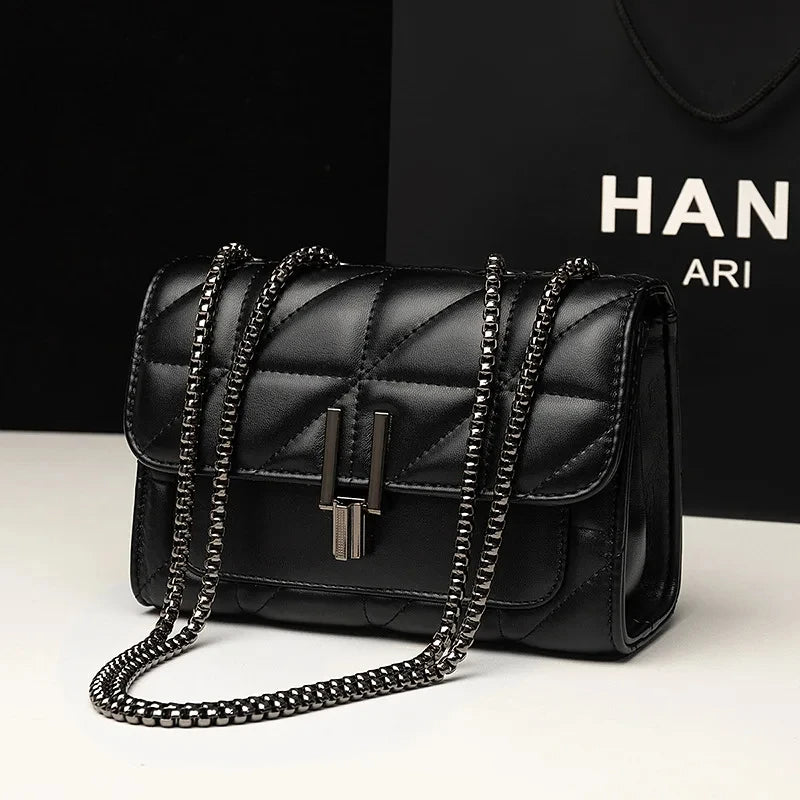 Sac Lingge, sac à chaîne, sac à bandoulière simple, sac à bandoulière de style croisé diagonale pour femmes