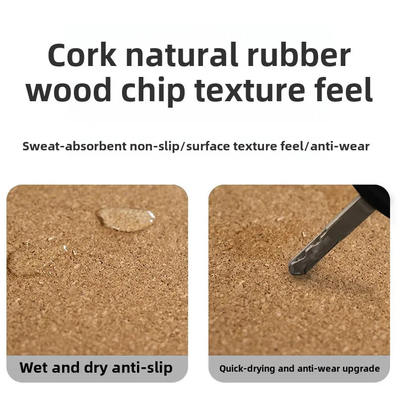 2025 Nouveau tapis de yoga de luxe en liège et caoutchouc naturel avec lignes d'alignement gravées au laser - Absorption des chocs, antidérapant, réduction du bruit