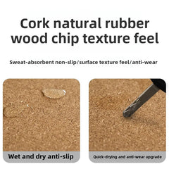 2025 Nouveau tapis de yoga de luxe en liège et caoutchouc naturel avec lignes d'alignement gravées au laser - Absorption des chocs, antidérapant, réduction du bruit