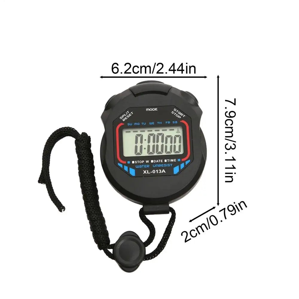 Chronomètre de Sport portatif, 1 pièce, compte à rebours, affichage numérique, chronomètre LCD, minuterie de comptage, minuterie de Fitness