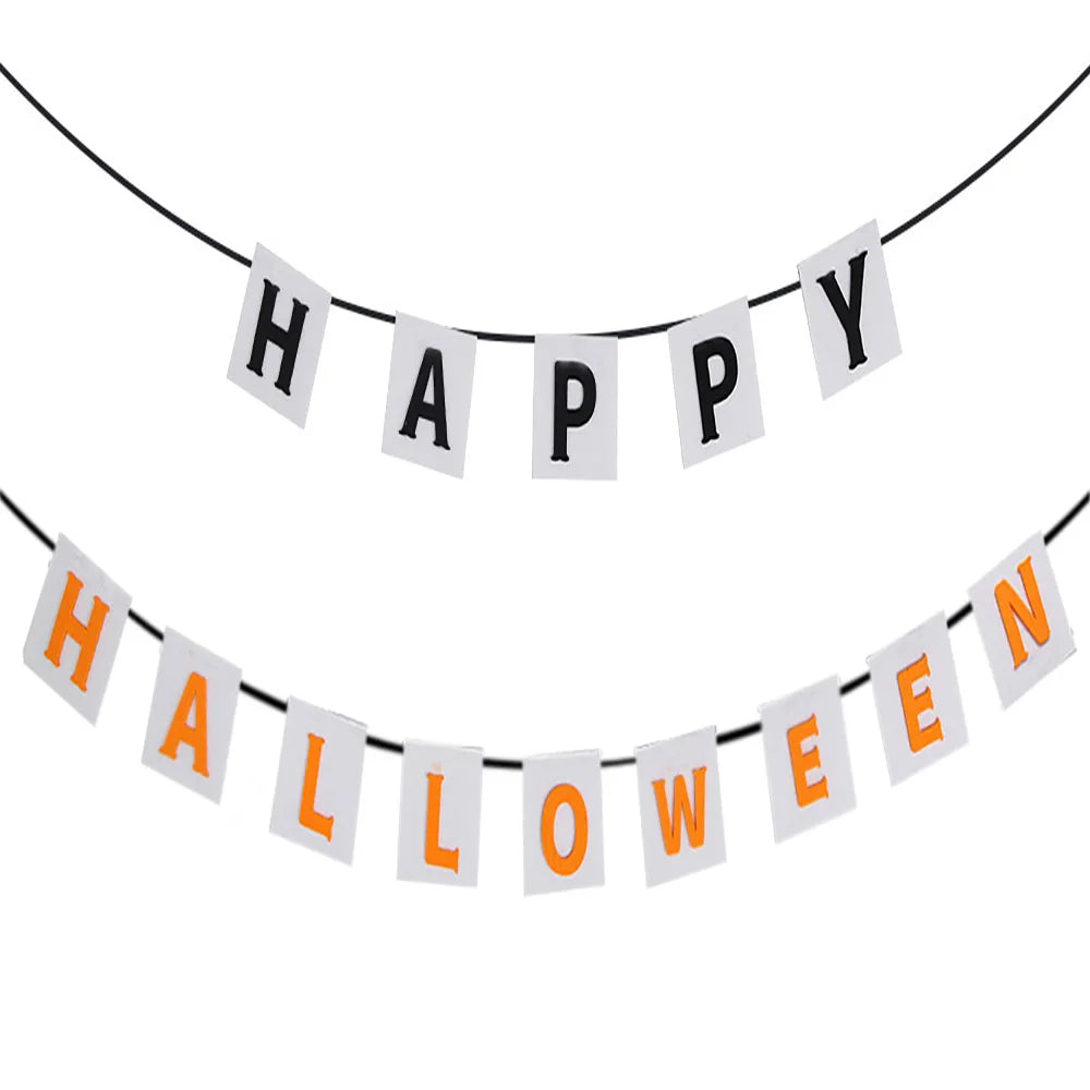 Decorative banners for Halloween parties, non-woven banners, stage setup supplies, festive hanging decorations