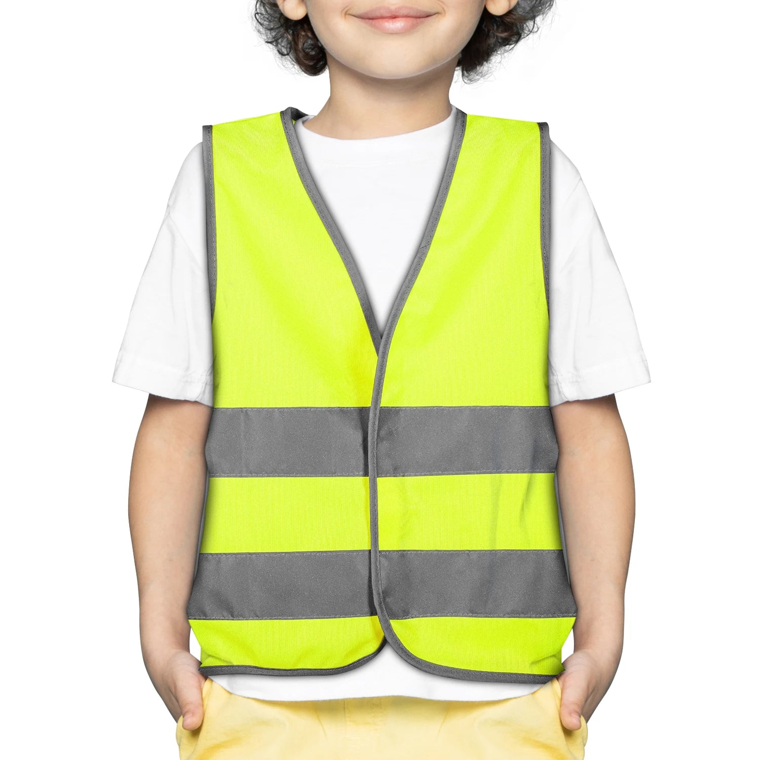 Gilet de sécurité pour enfants, vêtements réfléchissants pour enfants, formation, sport, protection scolaire, extérieur, bandes fluorescentes haute visibilité