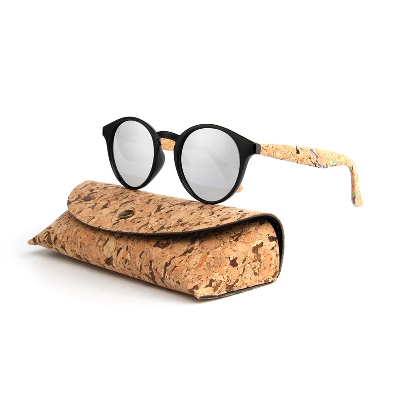 Kenbo haute qualité ronde bois bambou Grain lunettes de soleil polarisées avec étui mode femmes homme nuances lunettes de soleil en bois